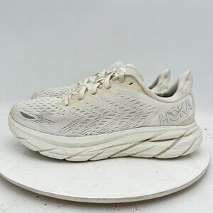 Hoka One One Clifton 8 Women Size 7.5B 1119394-WWH White Running Shoes